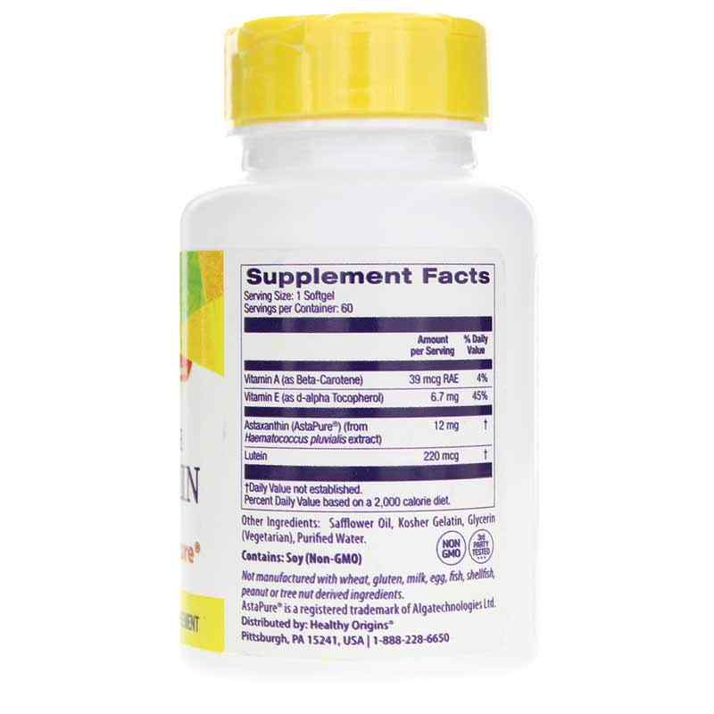 Astaxanthin Triple Strength 12 Mg, 60 Softgels, by Healthy Origins, image #2