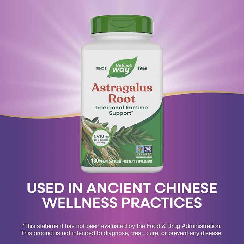 Astragalus Root, 180 Vegan Capsules, by Natures Way, image #4