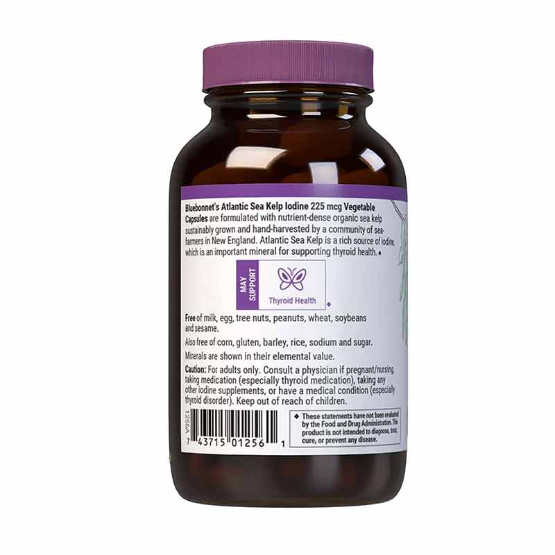 Atlantic Sea Kelp Iodine, 120 Veg Capsules, by Bluebonnet, image #3