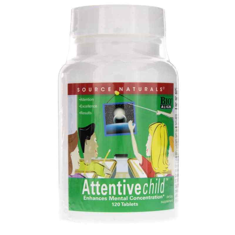 Attentive Child Tablets, 120 Tablets, by Source Naturals