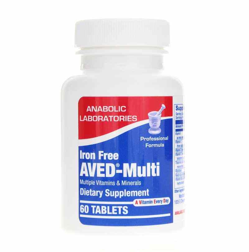 AVED-Multi Tab Iron Free, 60 Tablets, by Anabolic Laboratories