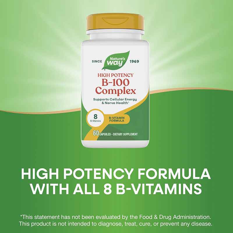B-100 Complex, 100 Capsules, by Natures Way, image #4