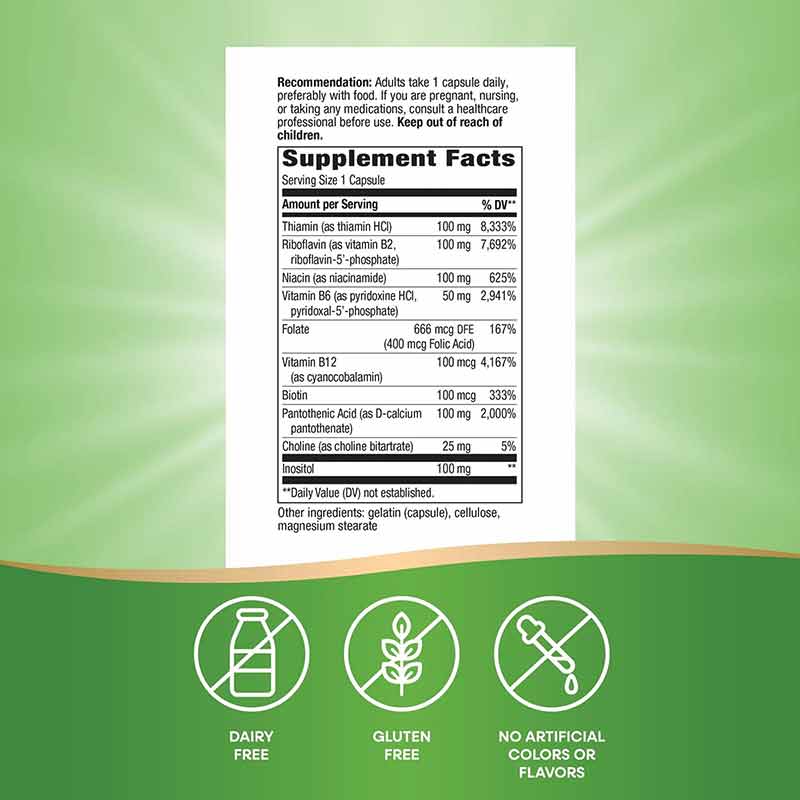 B-100 Complex, 60 Capsules, by Natures Way, image #3