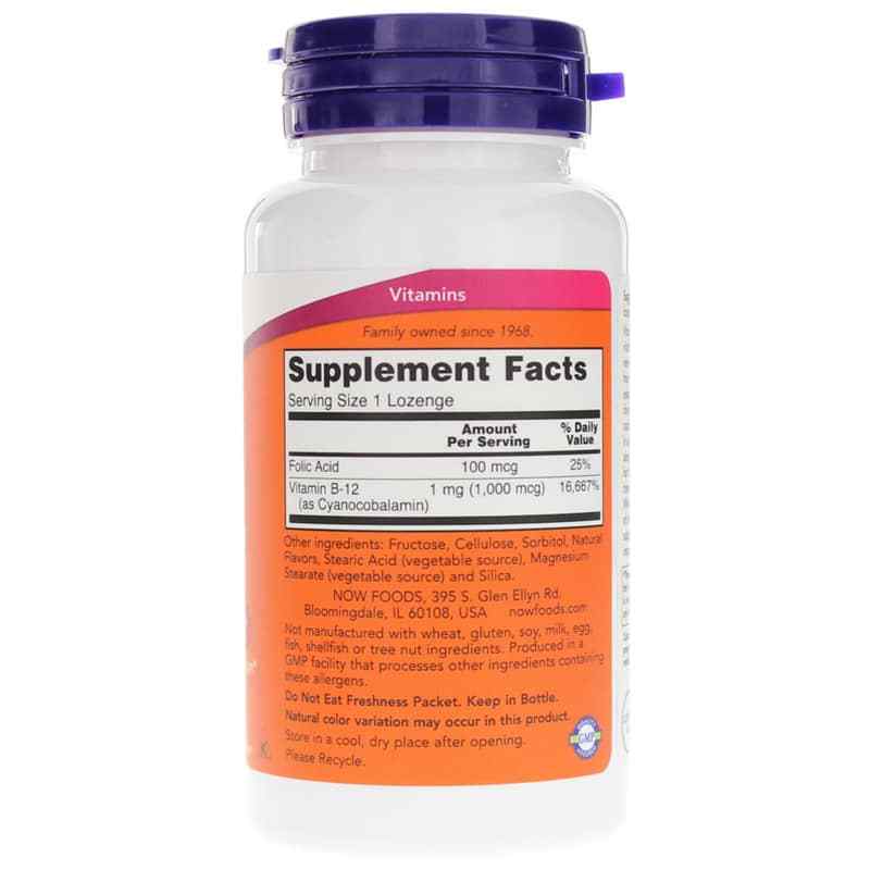 B-12 1000 Mcg, 250 Lozenges, by NOW Foods, image #2