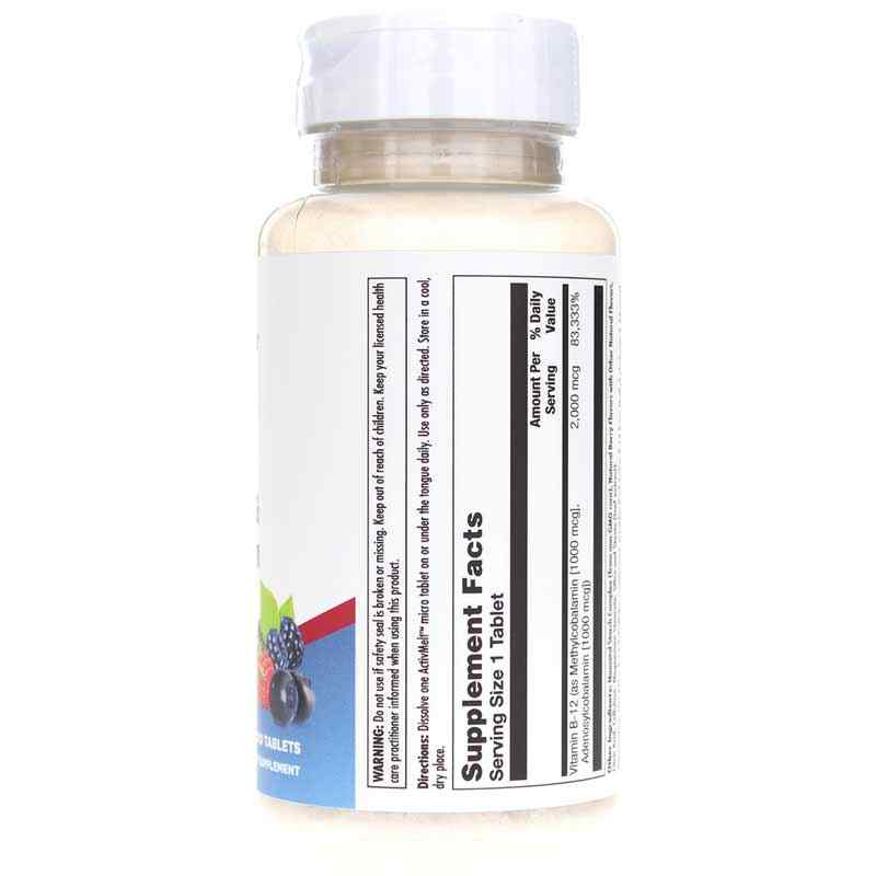 B-12 2000 Mcg as Methylcobalamin & Adenosylcobalamin ActivMelt, Mixed Berry, by Kal, image #2