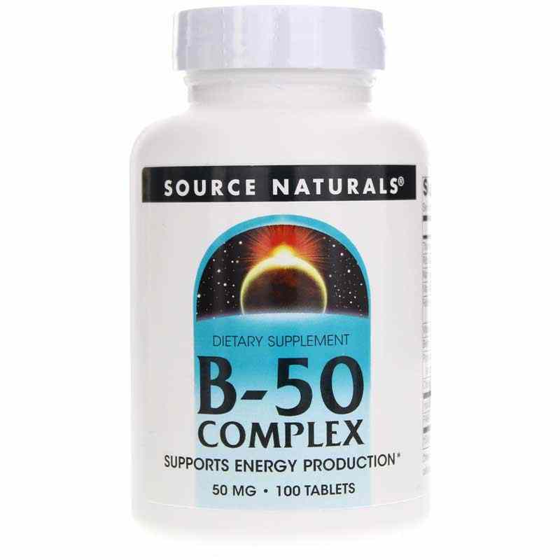 B-50 Complex, 100 Tablets, by Source Naturals