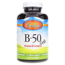 B-50 Gels Vitamin B Complex, 100 Softgels, by Carlson Labs