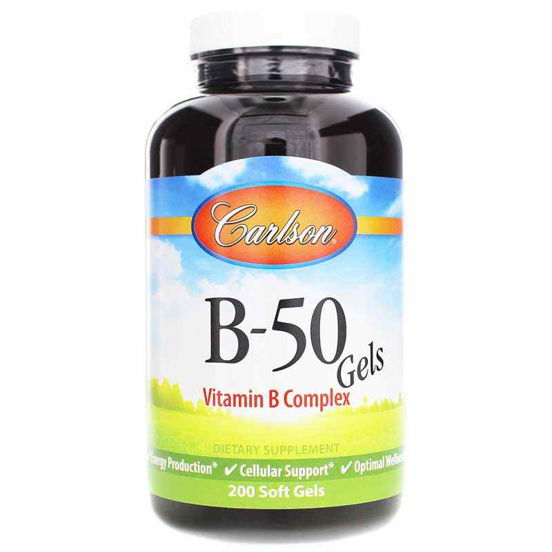 B-50 Gels Vitamin B Complex, by Carlson Labs