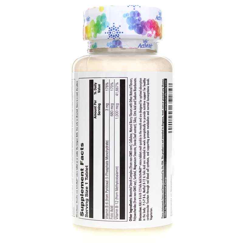 B-6 B-12 Folic Acid ActivMelt, Berry, by Kal, image #3
