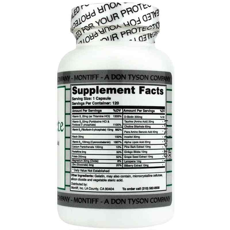 B-Complete B-Complex & Antioxidant Formula, 120 Capsules, by Montiff, image #2