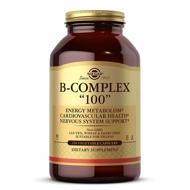 B-Complex 100 Tablets, 250 Veg Capsules, by Solgar
