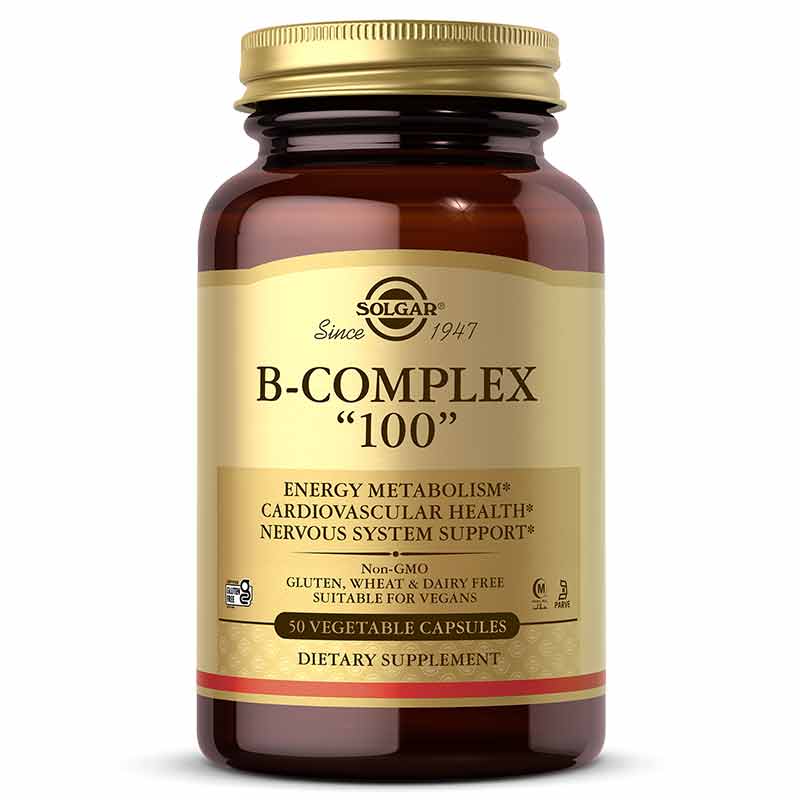 B-Complex 100 Tablets, 50 Veg Capsules, by Solgar