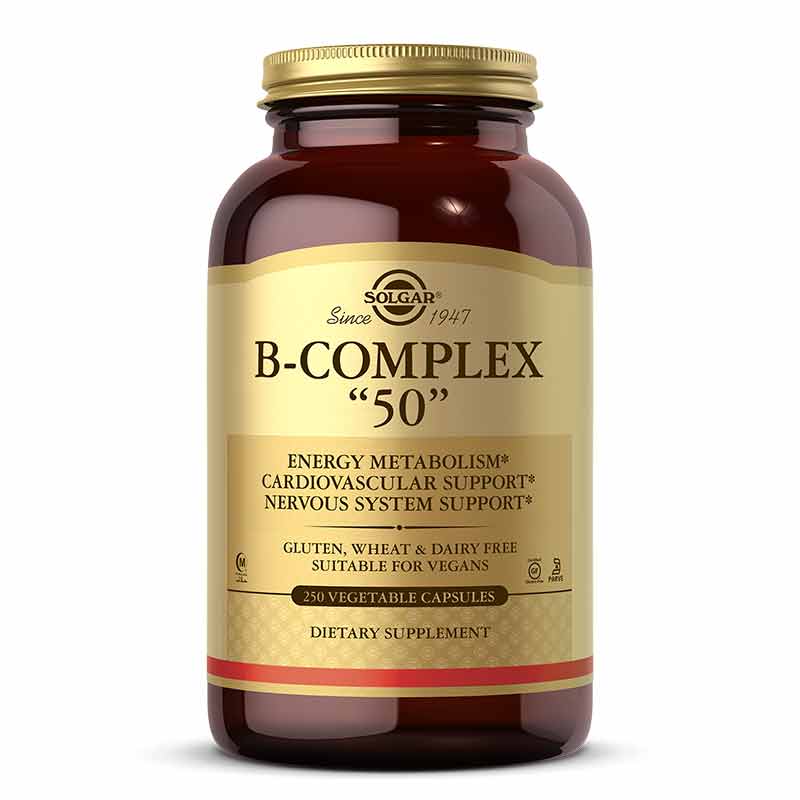 B-Complex 50, 250 Veg Capsules, by Solgar