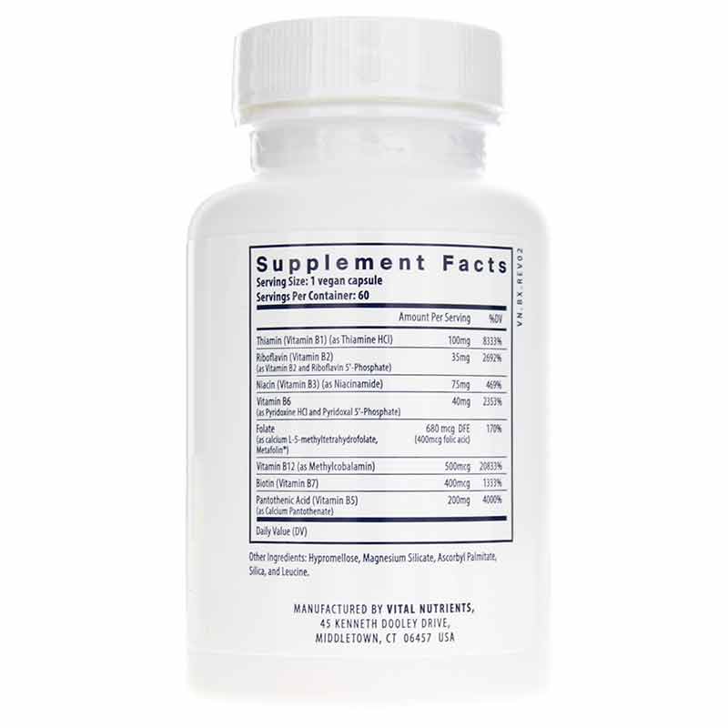 B-Complex, 60 Veg Capsules, by Vital Nutrients, image #2