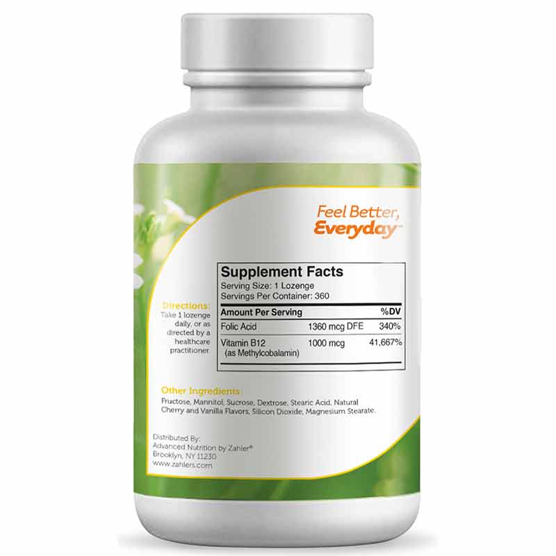 B12 Energizer, 360 Lozenges, by Zahler, image #2