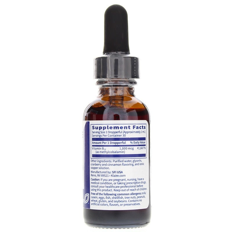 B12 Liquid Methylcobalamin 1000 Mcg, 1 Oz, by SFI Health, image #2