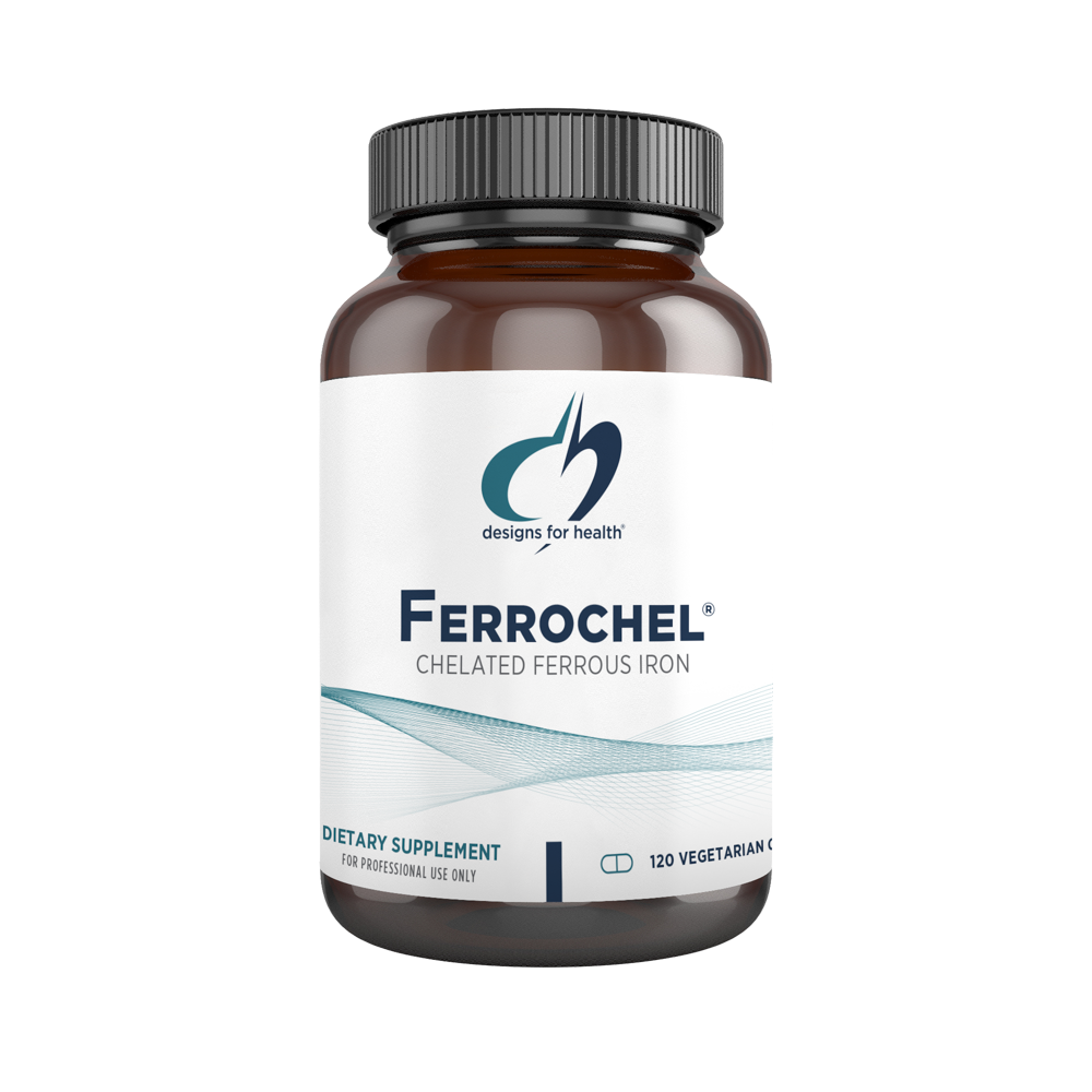 Ferrochel Iron Chelate, 120 Veg Capsules, by Designs For Health