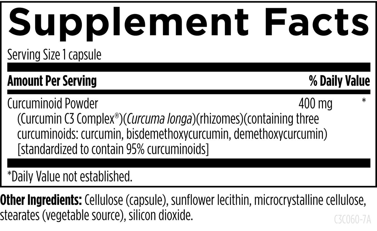 C3 Curcumin Complex, 60 Veg Capsules, by Designs For Health