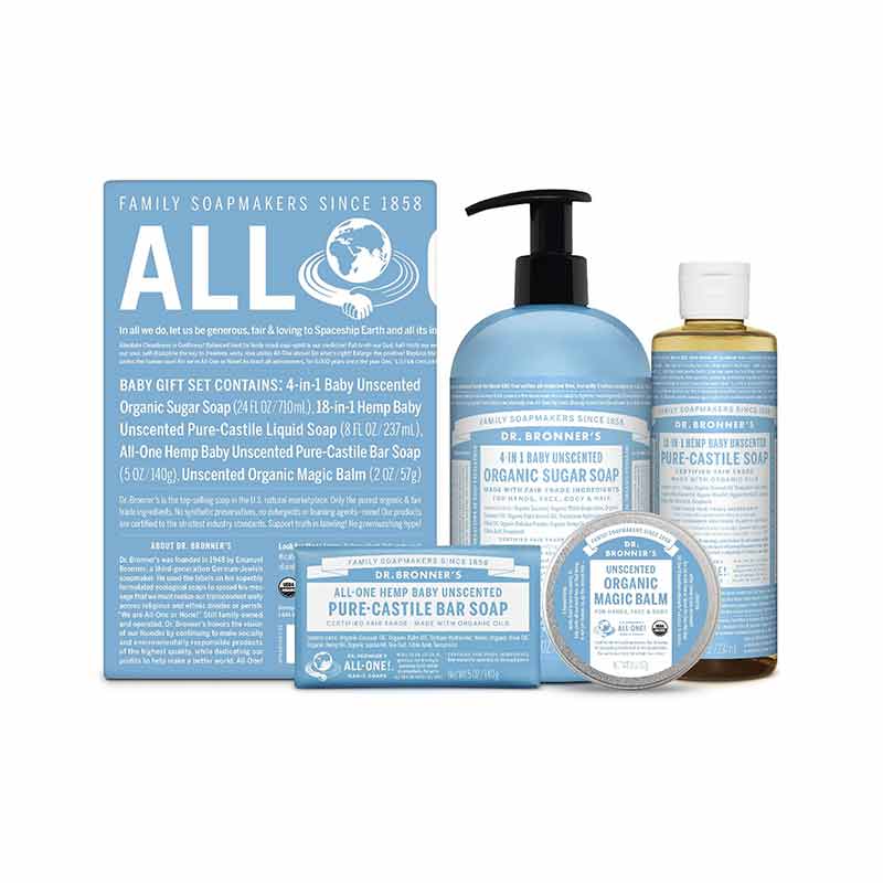 Baby Unscented Gift Set, by Dr. Bronner's Magic Soaps