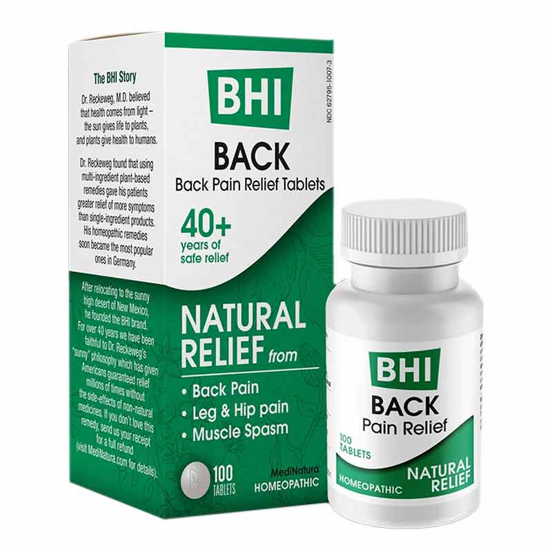 Back Pain Rx Back Pain Relief Tablets, BHI – Natural Healthy Concepts