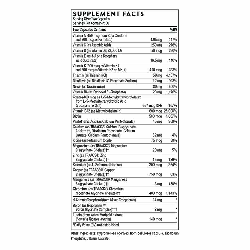 Basic Nutrients 2/Day non NSF CERTIFIED, by Thorne Research, image #4