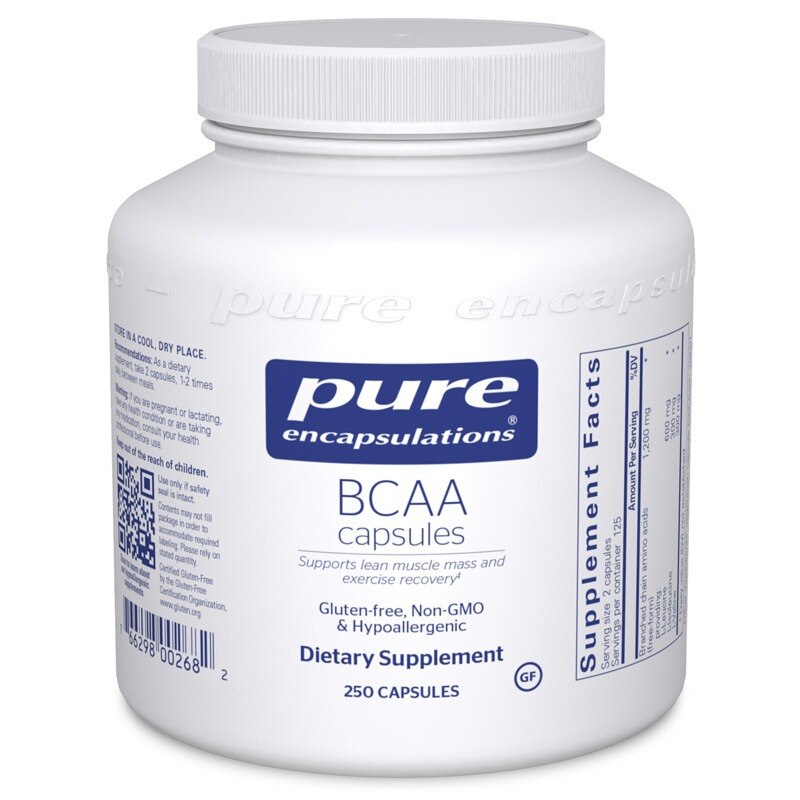BCAA Capsules, 250 Capsules, by Pure Encapsulations