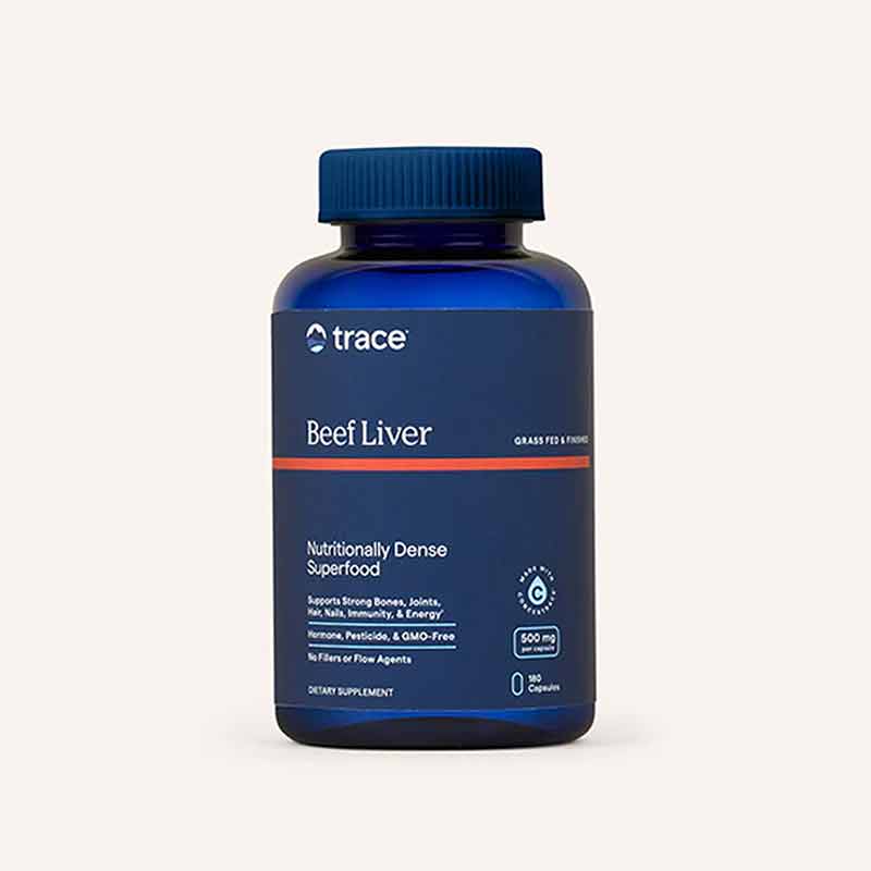 Beef Liver (Grass-Fed) 500 Mg, 180 Capsules, by Trace Minerals Research