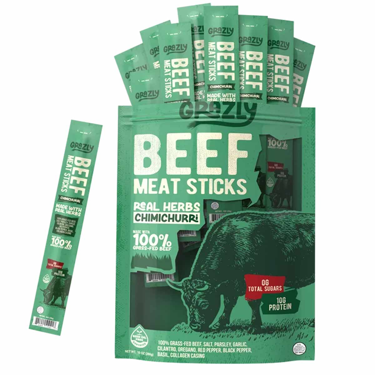Beef Meat Sticks, by Grazly