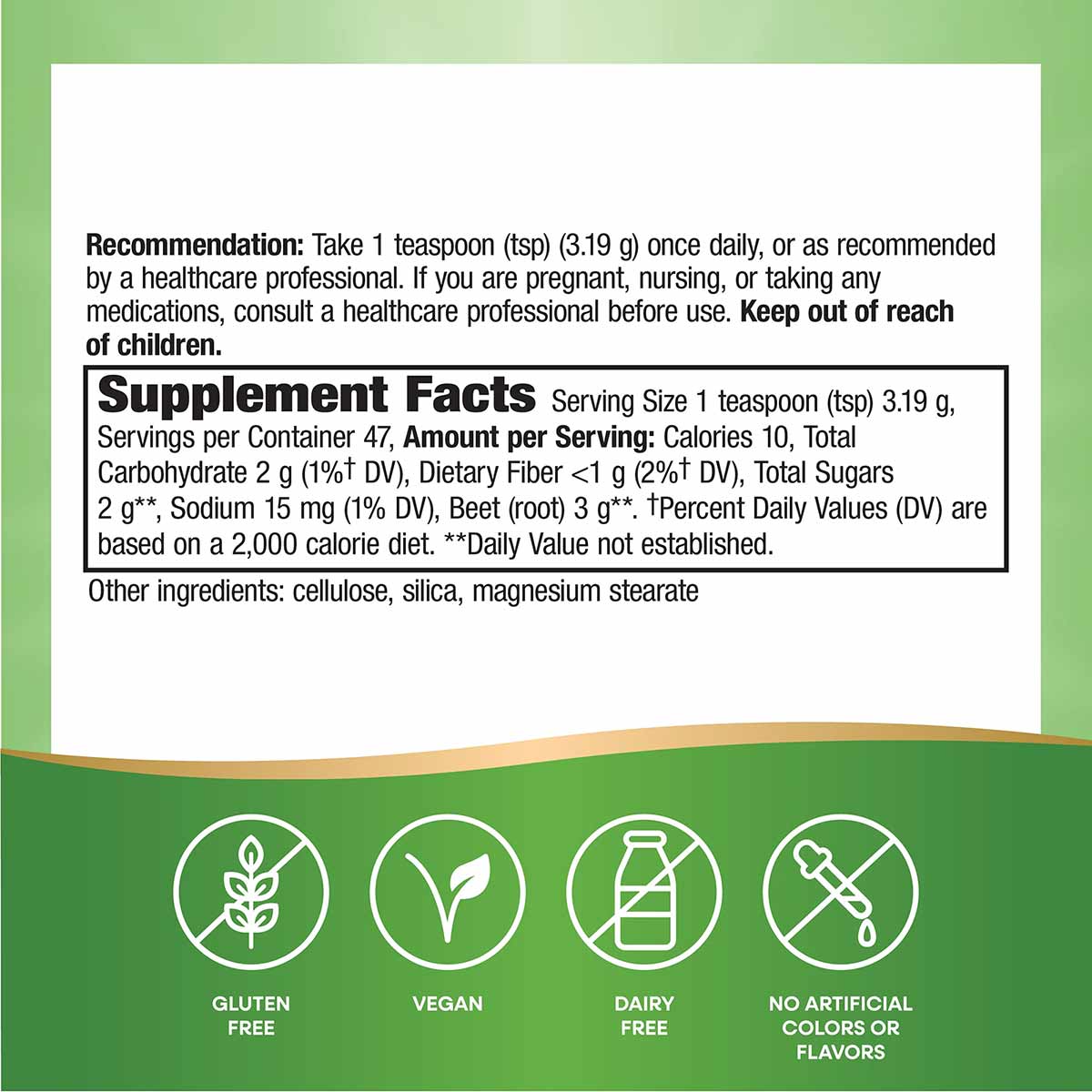 Beet Root Powder, by Natures Way