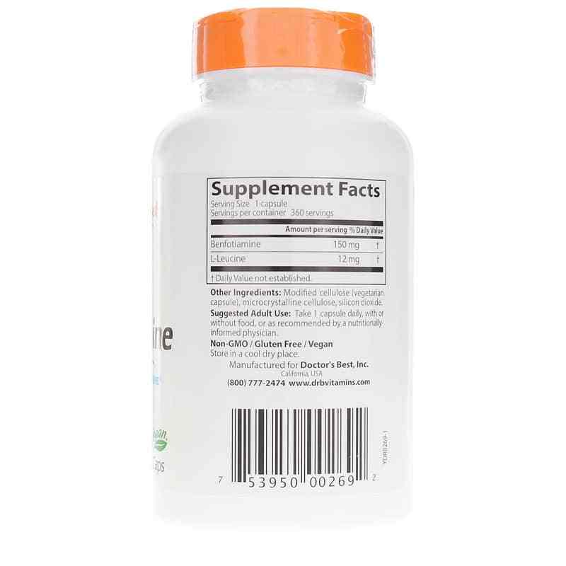 Benfotiamine 150 Mg, 360 Veg Capsules, by Doctors Best, image #2