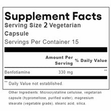 Benfotiamine (B1), 30 Veg Capsules, by Natural Factors