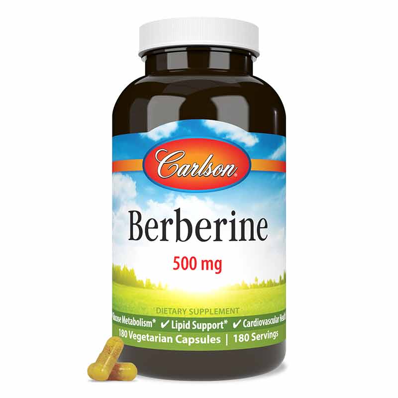 Berberine 500 Mg, 180 Veg Capsules, by Carlson Labs, image #5