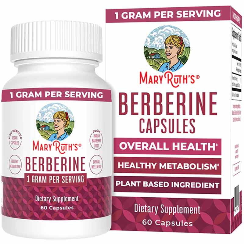 Berberine Capsules, by MaryRuth's Organics