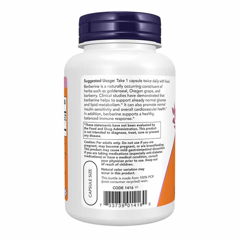 Berberine HCl 500 mg, 90 Veg Capsules, by NOW Foods, image #3