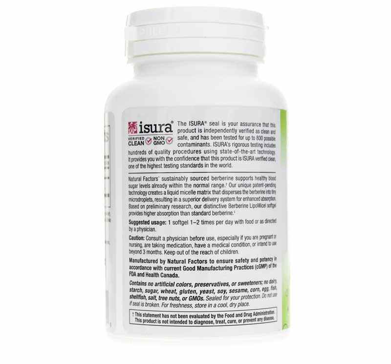 Berberine LipoMicel Matrix, Natural Factors Natural Healthy Concepts Berberine LipoMicel Matrix, Natural Factors Natural Healthy Concepts