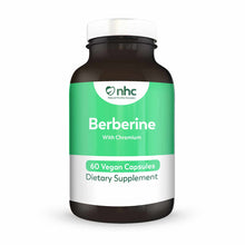 Bottle of Berberine With Chromium dietary supplement containing 60 vegan capsules by Natural Healthy Concepts.