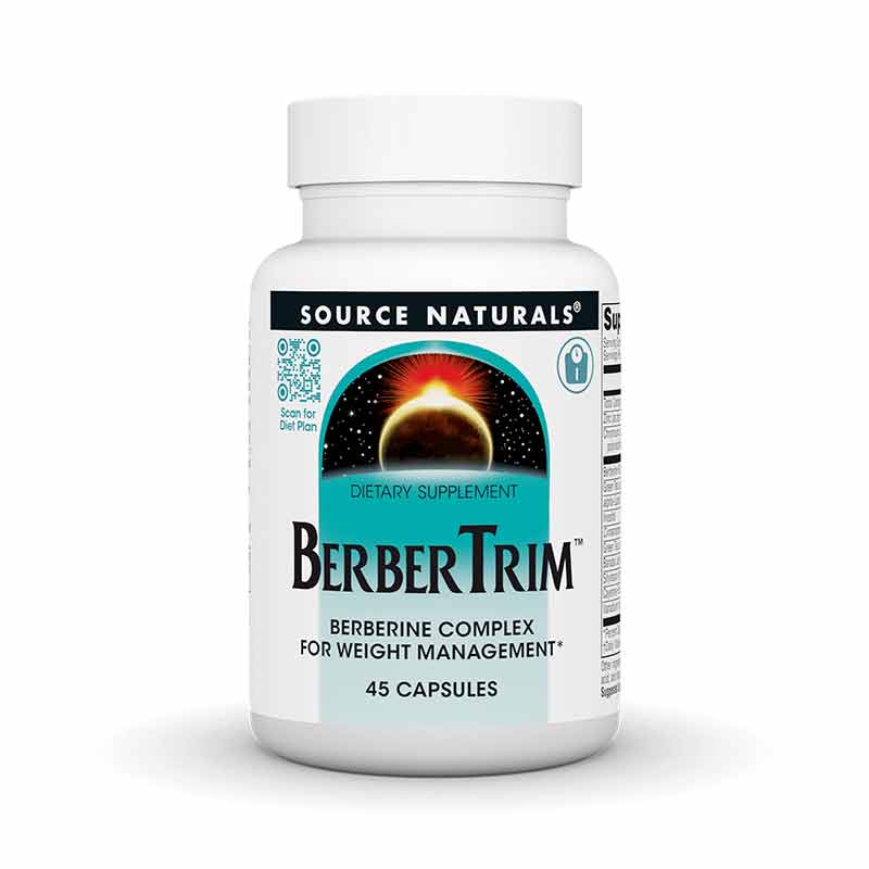 BerberTrim Berberine Diet Vegetarian Capsules, 45 Capsules, by Source Naturals