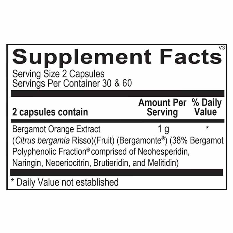Bergamot BPF, 120 Capsules, by Ortho Molecular, image #2