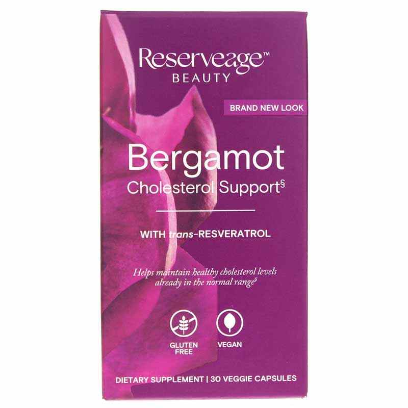 Bergamot Cholesterol Support with Resveratrol, by Reserveage Nutrition