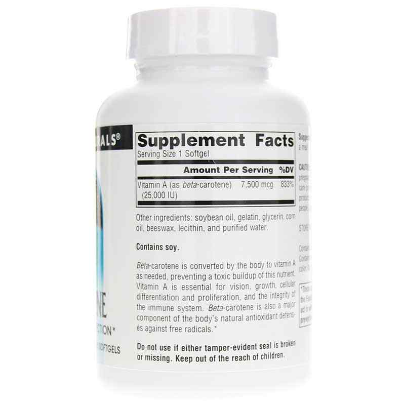 Beta Carotene 7,500 Mcg, 250 Softgels, by Source Naturals, image #2