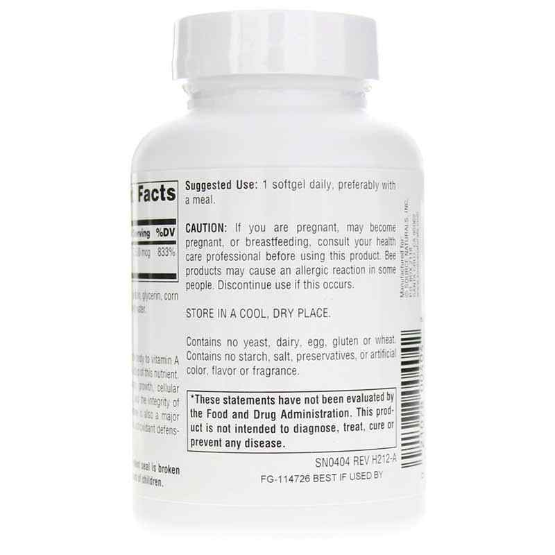 Beta Carotene 7,500 Mcg, 250 Softgels, by Source Naturals, image #3