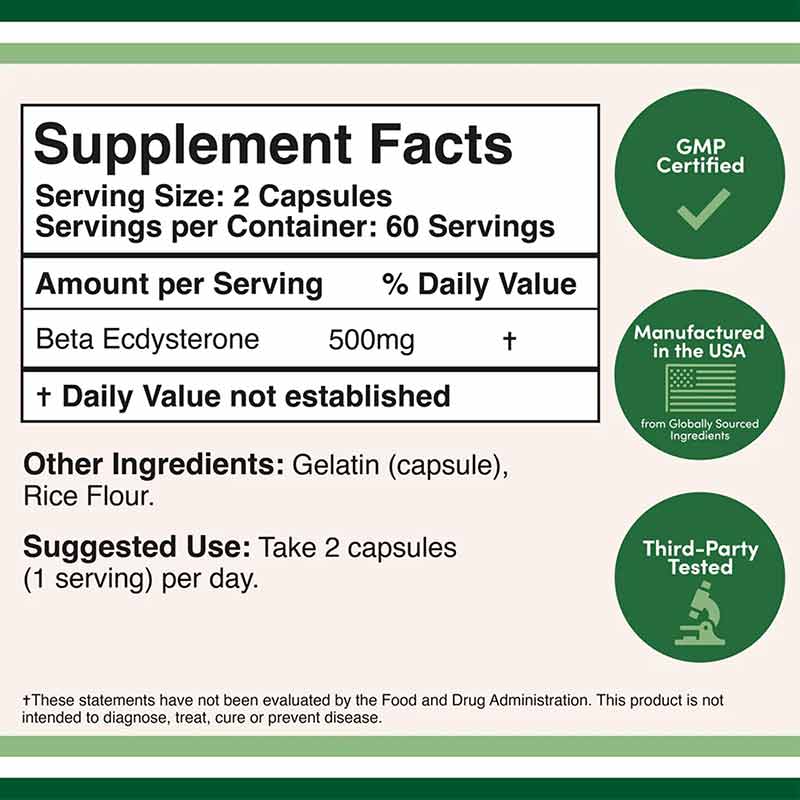Beta Ecdysterone, 120 Capsules, by Double Wood Supplements, image #4