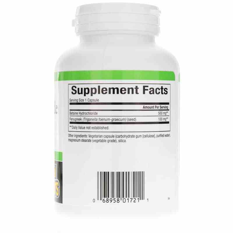 Betaine Hydrochloride 500 Mg with Fenugreek, by Natural Factors, image #2