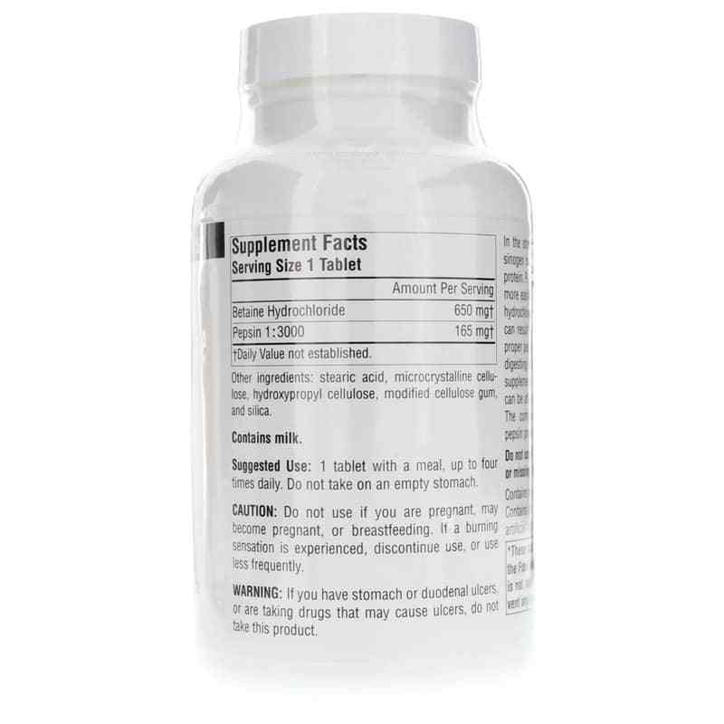 Betaine HCl 650 Mg, 180 Tablets, by Source Naturals, image #2