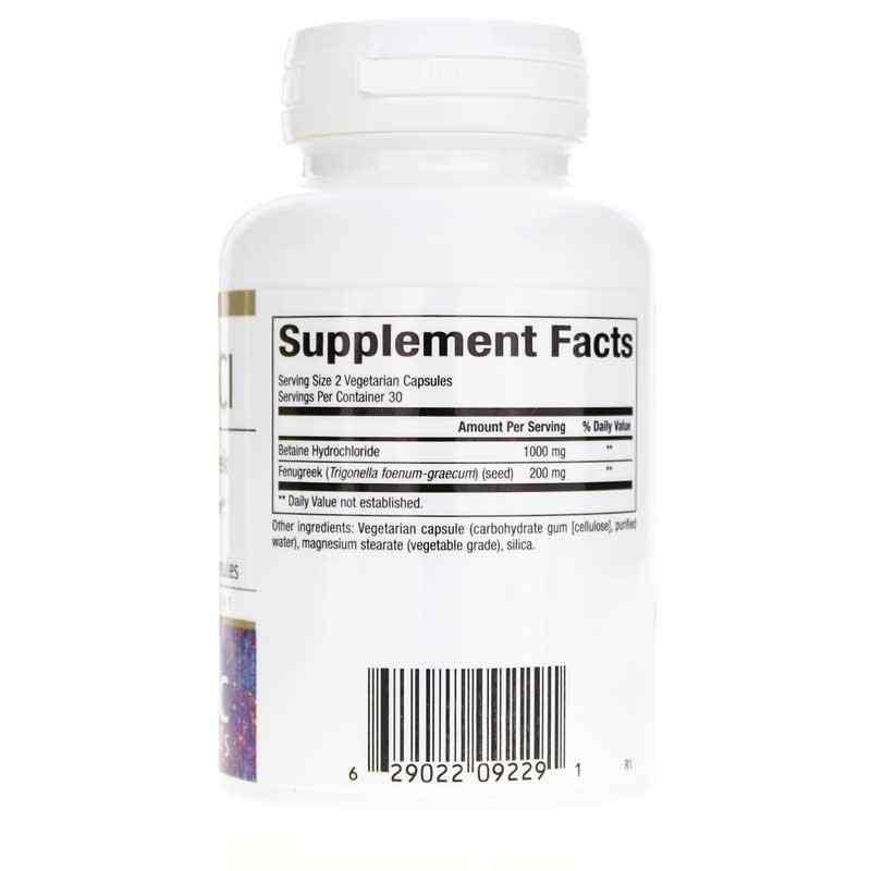 Betaine HCl with 100 Mg Fenugreek, by Bioclinic Naturals, image #2