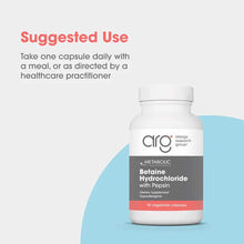 Betaine Hydrochloride with Pepsin, 90 Capsules, by Allergy Research Group