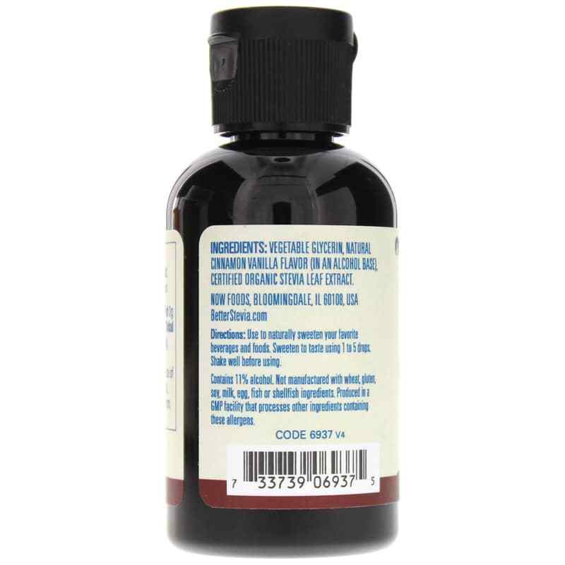 Better Stevia Liquid Sweetener, Cinnamon Vanilla, 2 Oz, by NOW Foods, image #3