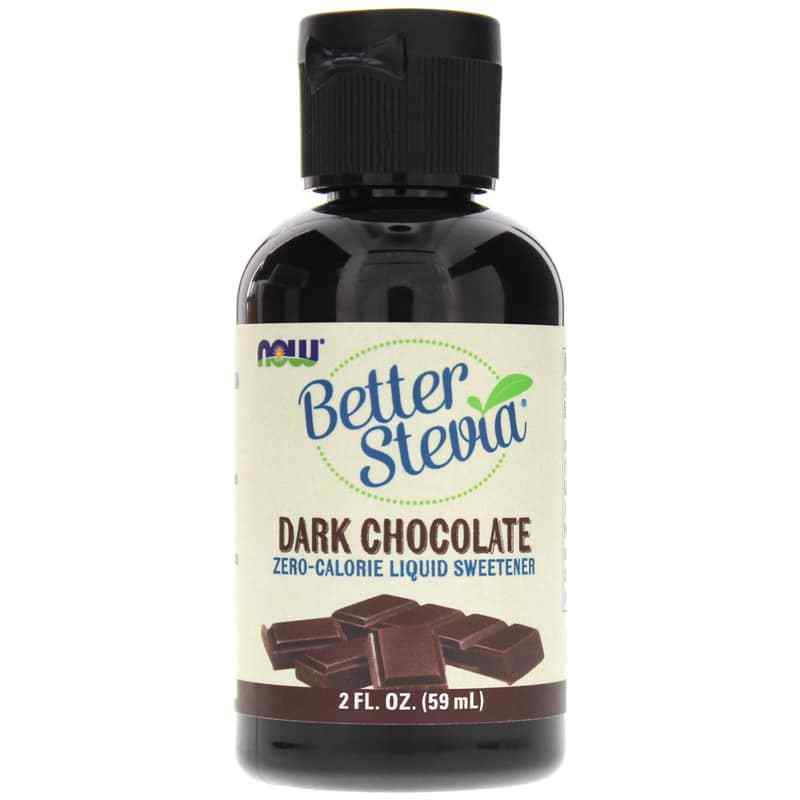 Better Stevia Liquid Sweetener, Dark Chocolate, 2 Oz, by NOW Foods
