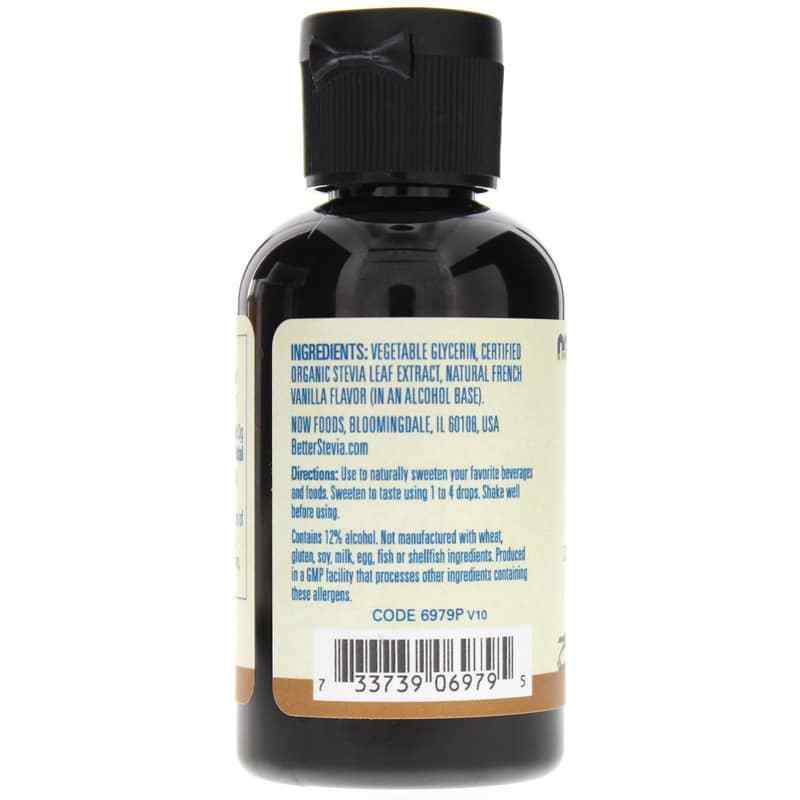 Better Stevia Liquid Sweetener, French Vanilla, 2 Oz, by NOW Foods, image #3