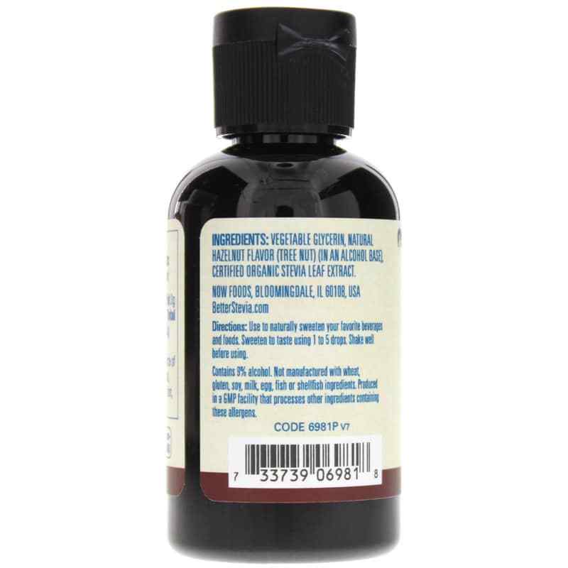 Better Stevia Liquid Sweetener, Hazelnut, 2 Oz, by NOW Foods, image #3